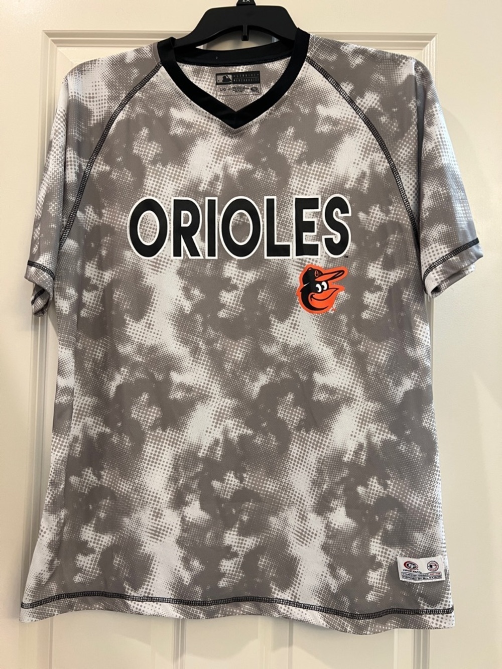 Genuine Merchandise Orioles Gray Camo Short-Sleeve Jersey with Black Trim